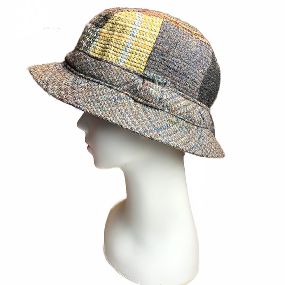 Hanna Hats Donegal Patchwork Tweed Wool Medium Unisex - Picture 10 of 12